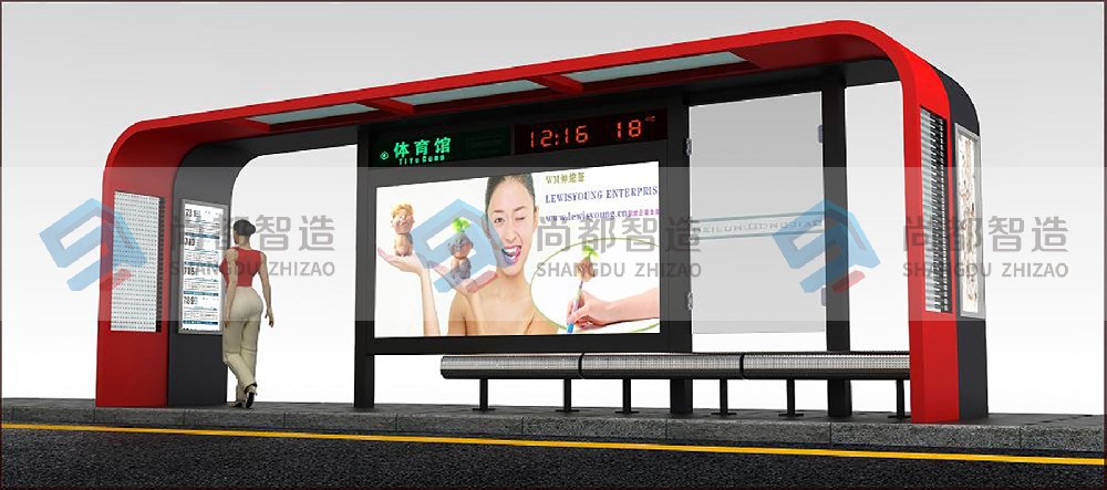 候車亭組件中的“燈箱”具體有什么作用？